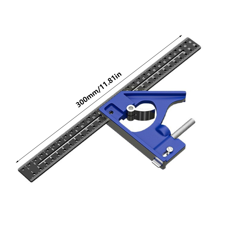Woodworking Marking Gauge - 30CM 정밀 마킹 직각자 45/90도 구멍