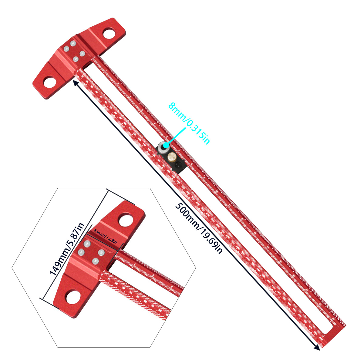 목공용 T-스퀘어 마킹 게이지, 조절 가능한 스톱 및  - Woodworking Marking Gauge 리뷰 및 가격