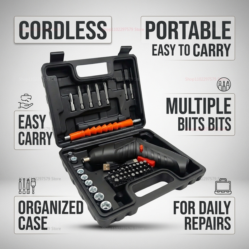 47피스 충전식 전동 드라이버 세트 3.6V 무선 리튬 - Woodworking Essential Tools 리뷰 및 가격