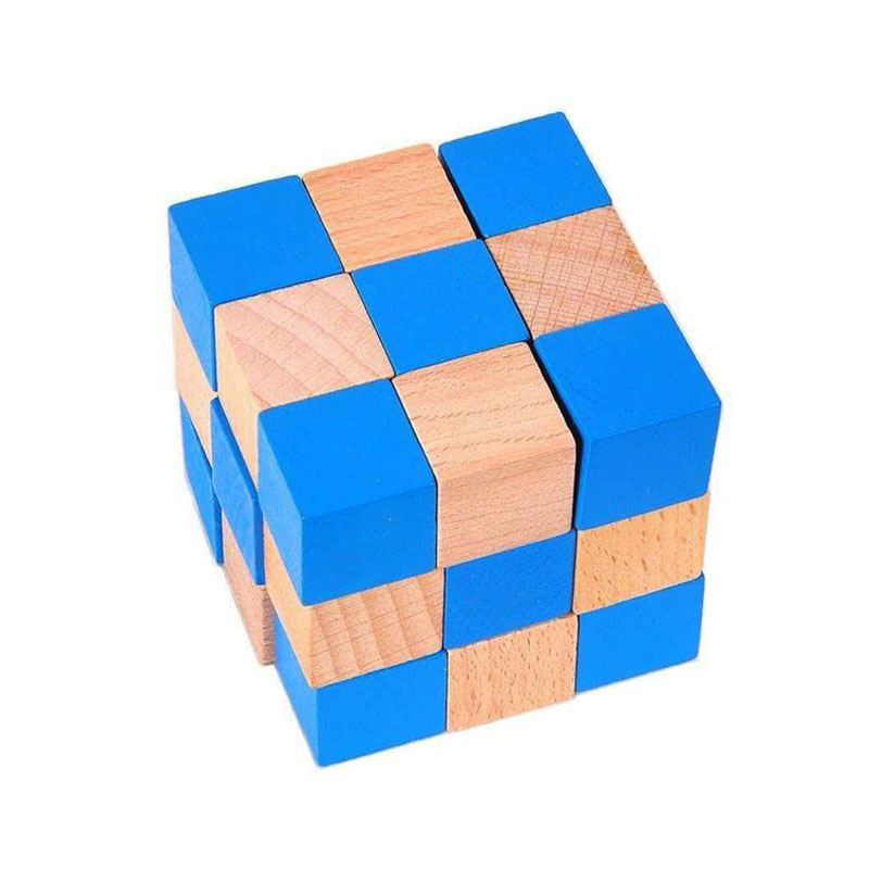 정사각형 뱀 큐브 나무 두뇌 티저 퍼즐 성인 및 어린이 - Woodworking Game 리뷰 및 가격