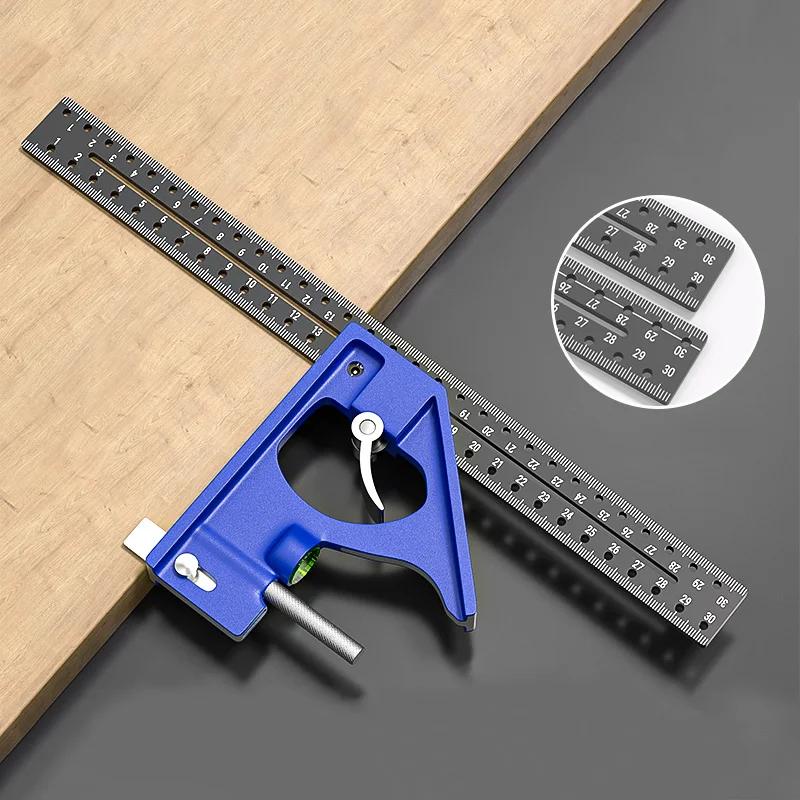 30CM 정밀 마킹 직각자 45/90도 구멍 각도자 산 - Woodworking Marking Gauge 리뷰 및 가격