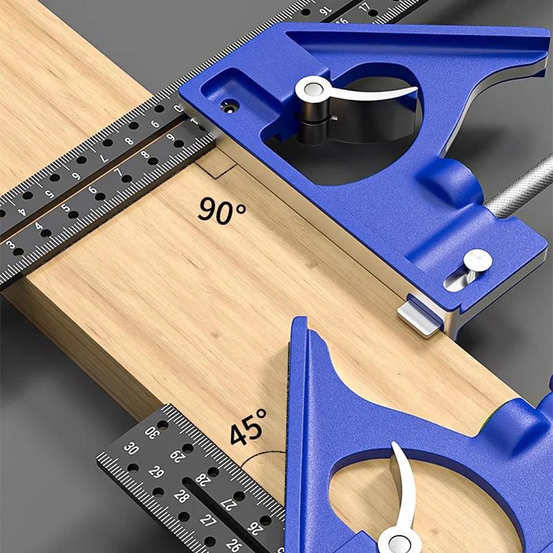 30CM 정밀 마킹 직각자 45/90도 구멍 각도자 산 - Woodworking Marking Gauge 리뷰 및 가격